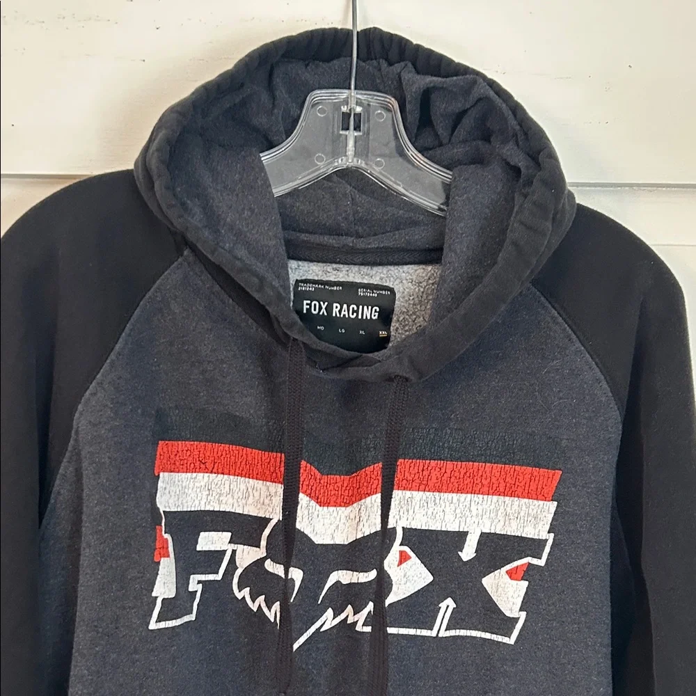 Fox Racing Men's Black & Gray XXL Hoodie F-Head-X Graphic Grunge Streetwear Race - Picture 7 of 16